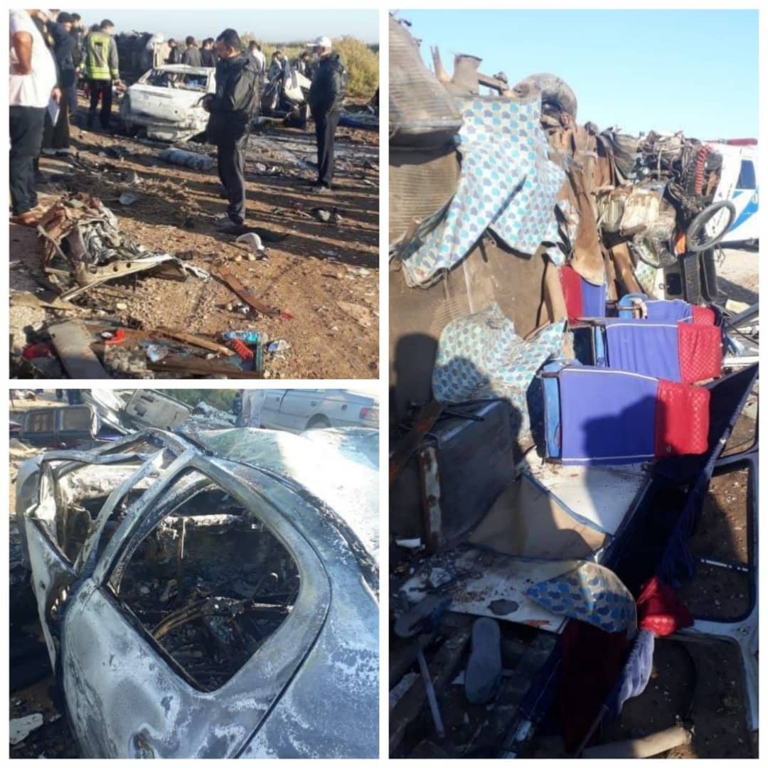 تصادف مرگبار زنجیرهای با ۹ کشته در خرمشهر/ مرگ دلخراش کارگران در تصادف تصادف مرگبارخرمشهر