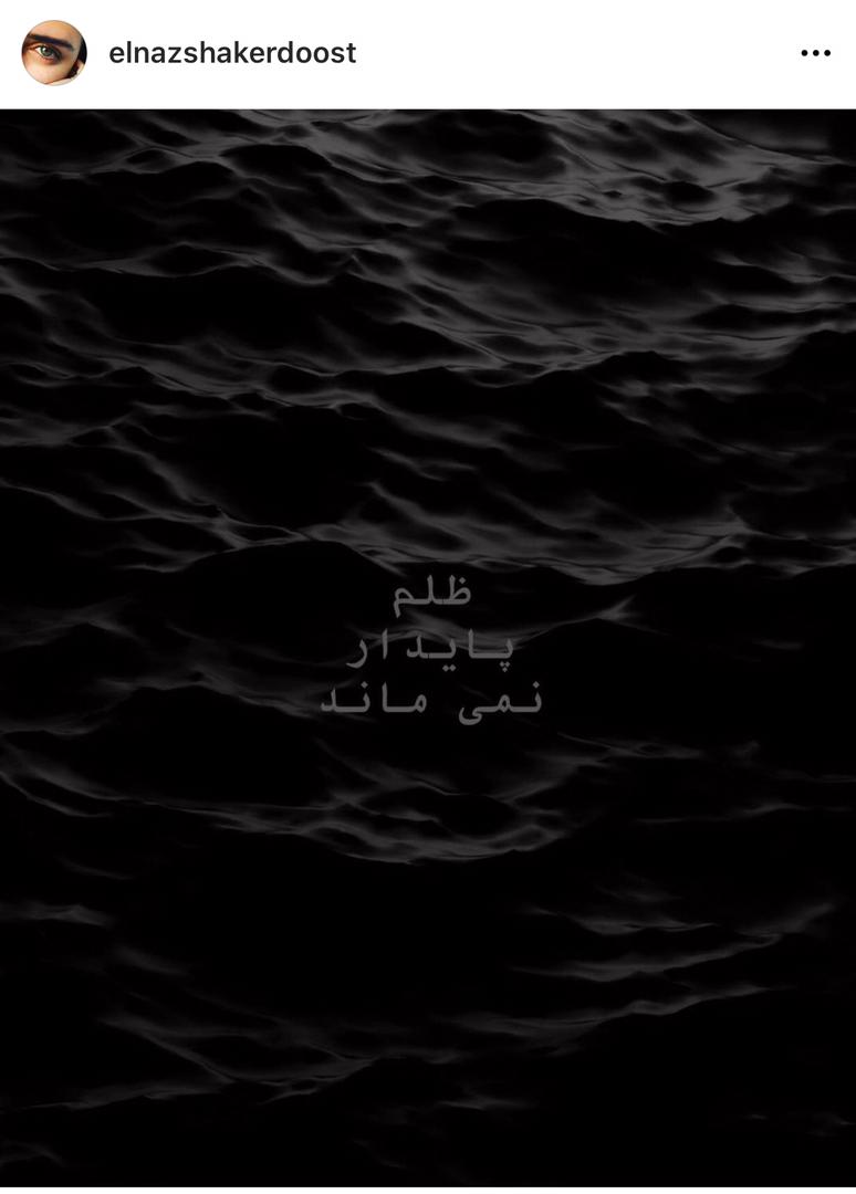 الناز شاکردوست:ظلم پایدار نمی ماند!/ عکس