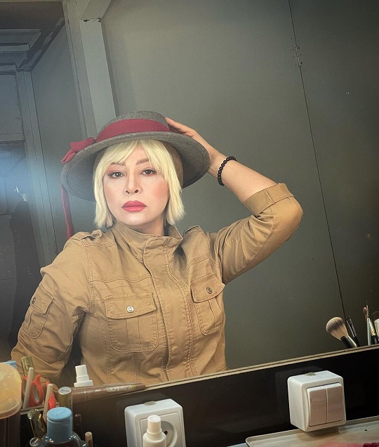 گریم مه لقا باقری با موهای بلوند + عکس گریم مه لقا باقری با موهای بلوند + عکس