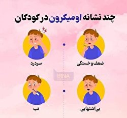 علائم ابتلا کودکان به ویروس اومیکرون / اینفوگرافیک