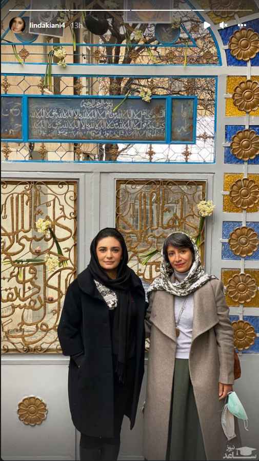 لیندا کیانی در آرامگاه فروغ فرخزاد + عکس