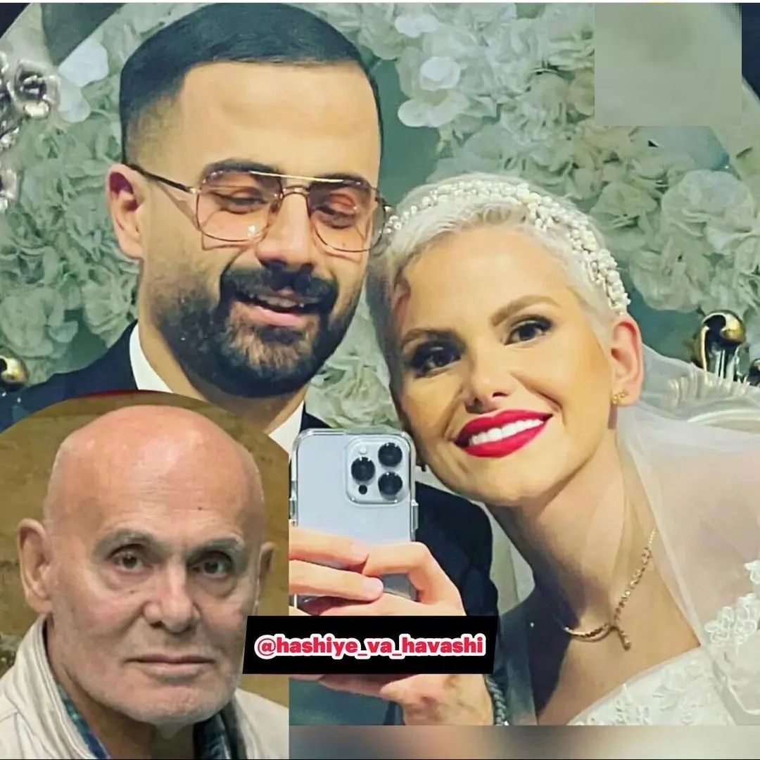 تصویر بی حجاب دختر جمشید هاشم پور با لباس عروس + عکس