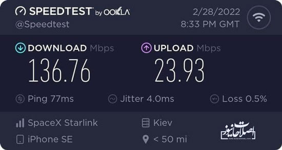 تصویری از فعالشدن اینترنت استارلینک در کییف تصویری از فعالشدن اینترنت استارلینک در کییف