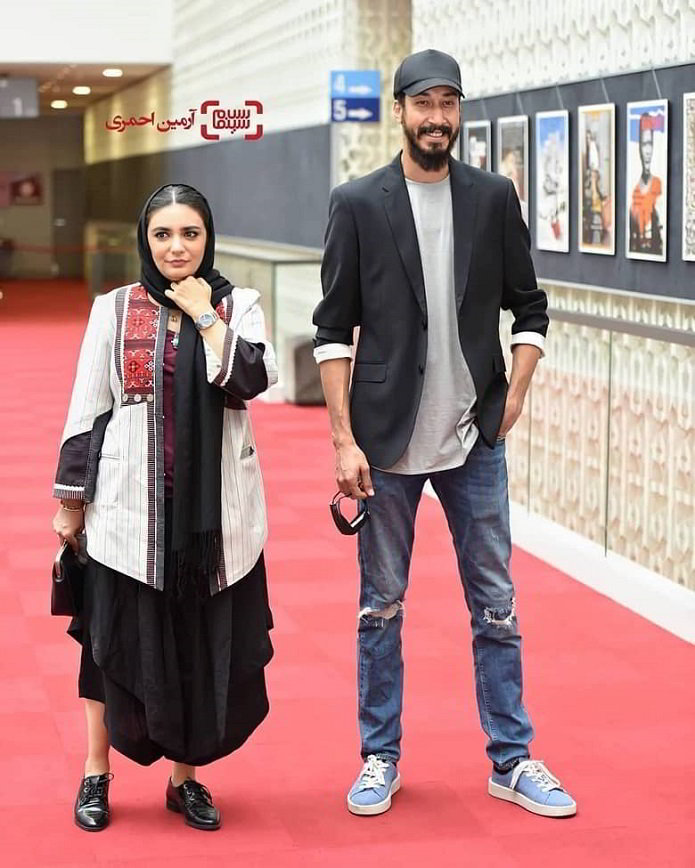دامن عجیب لیندا کیانی در کنار بهرام افشاری/عکس لیندا کیانی و بهرام افشاری