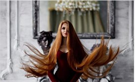 دختری با مو‌هایی حیرت انگیز + تصاویر