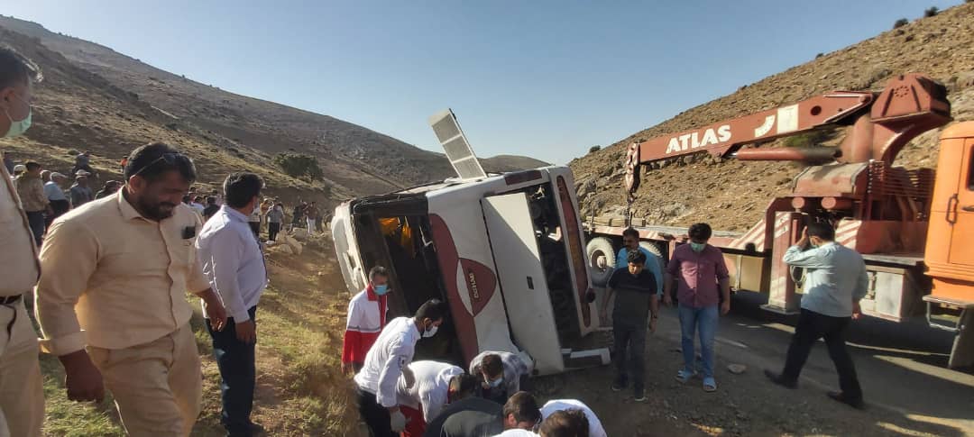 واژگونی اتوبوس خبرنگاران واژگونی اتوبوس خبرنگاران