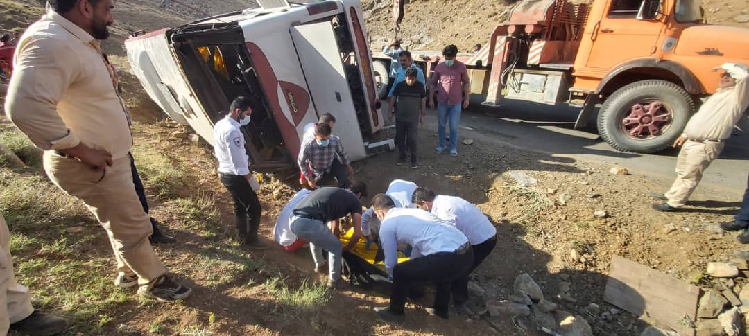 واژگونی اتوبوس خبرنگاران واژگونی اتوبوس خبرنگاران