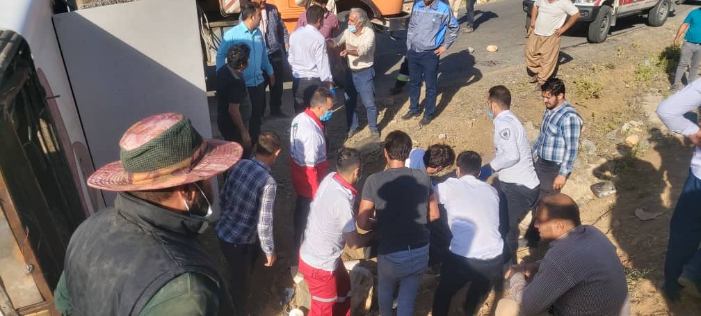 واژگونی اتوبوس خبرنگاران واژگونی اتوبوس خبرنگاران