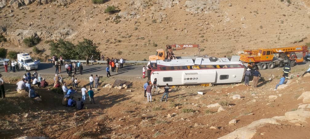 واژگونی اتوبوس خبرنگاران واژگونی اتوبوس خبرنگاران