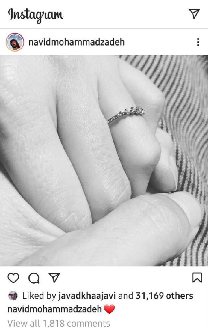 ازدواج نوید محمدزاده و فرشته حسینی