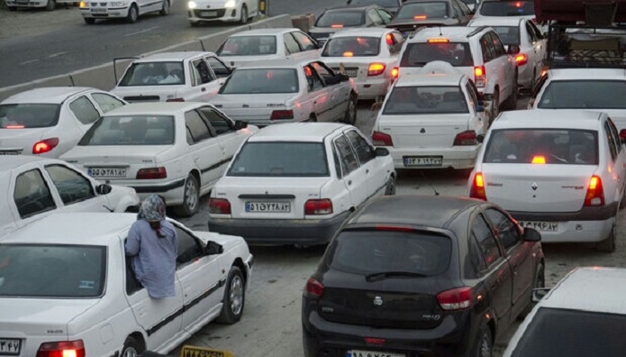 ترافیک سنگین در محور چالوس جاده چالوس