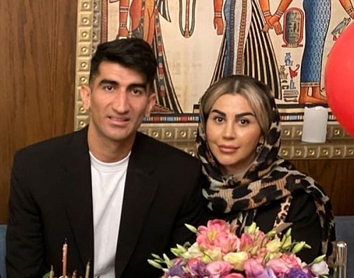 علیرضا بیرانوند و همسرش در تولد علیرضا بیرانوند و همسرش در تولد