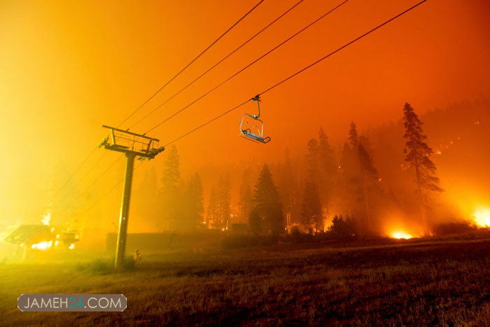 آتشسوزی بزرگ کالدور در غرب آمریکا/ تصاویر آتشسوزی بزرگ کالدور در غرب آمریکا/ تصاویر