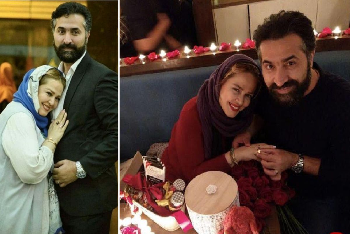 فیلم چهارمین سالگرد ازدواج بهاره رهنما در آغوش همسرش