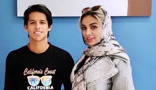 مهدی قائدی و همسرش در آمریکا