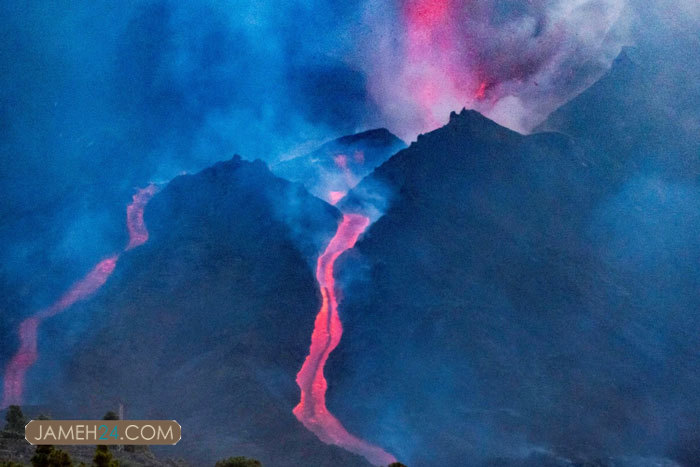 فوران مجدد آتشفشان لاپالما فوران مجدد آتشفشان لاپالما