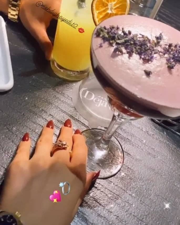 رونمایی از انگشتر میلیاردی همسر مهدی قائدی + عکس