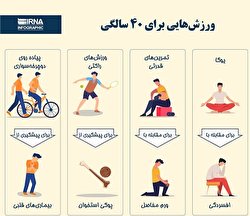 ورزش‌هایی برای چهل‌سالگی/ اینفوگرافی