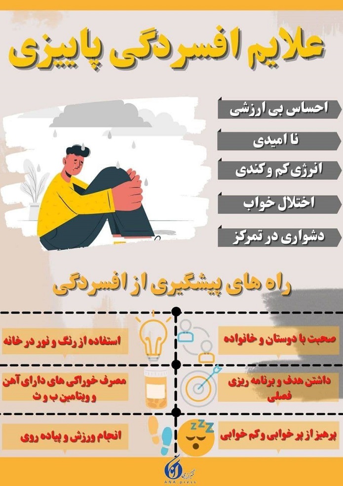 علائم افسردگی پاییزی/ اینفوگرافیک