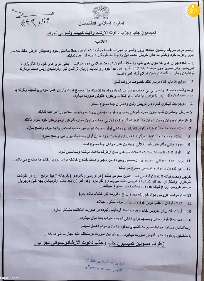 ممنوعیت استفاده از گوشی دوربیندار برای زنان افغان افغانستان