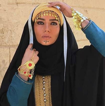 آرایش غلیظ و عربی متین ستوده + عکس