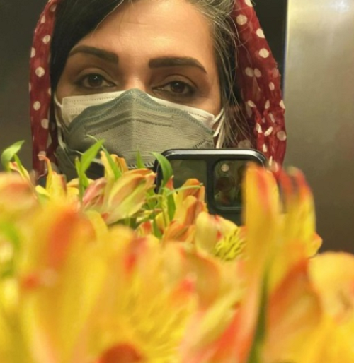 چهره متفاوت الهام پاوهنژاد با گیسوانی سفید/ عکس چهره متفاوت الهام پاوهنژاد با گیسوانی سفید/ عکس