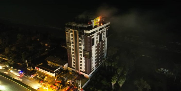 چرایی آتش گرفتن برج رامیلا چالوس چرایی آتش گرفتن برج رامیلا چالوس