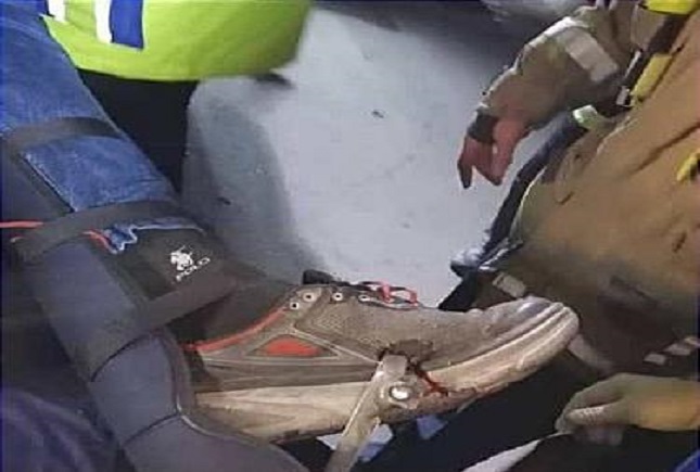 گیر کردن دنده در پا