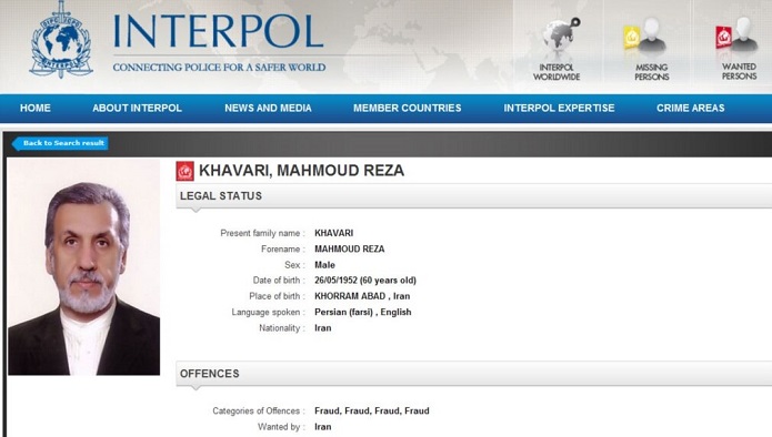 محمود خاوری تحت تعقیب پلیس اینترپل محمود خاوری تحت تعقیب پلیس اینترپل