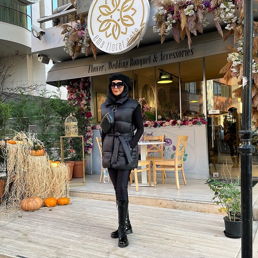 استایل شیک و یکدست سیاه مریم معصومی + عکس