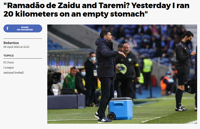 حمایت سرمربی پورتو از روزهداری طارمی حمایت سرمربی پورتو از روزهداری طارمی