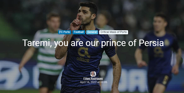 بیانیه هواداران پورتو در حمایت از طارمی بیانیه هواداران پورتو در حمایت از طارمی