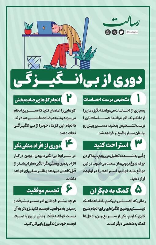 درمان بی انگیزگی با چند روش ساده / اینفوگرافیک