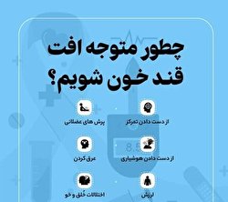 چطور متوجه افت قند خون شویم؟/ اینفوگرافیک