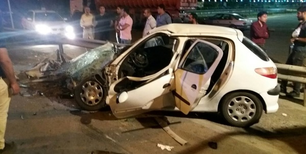 تصادف جاده قم تصادف جاده قم