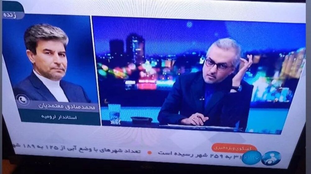 گفتگو با استاندار کنونی با تصویر استاندار قبلی در صداوسیما گفتگو با استاندار کنونی با تصویر استاندار قبلی در صداوسیما