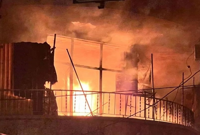 آتش سوزی خیابان آبان