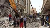 نهمین روز آواربرداری متروپل/ کشف ۳۴ پیکر از زیر آوار/ بخشی از نمای ساختمان ریخت+فیلم