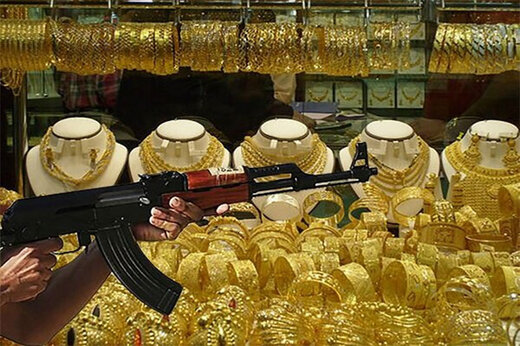 اولین تصاویر از سرقت مسلحانه طلافروشی در کرمان / فیلم