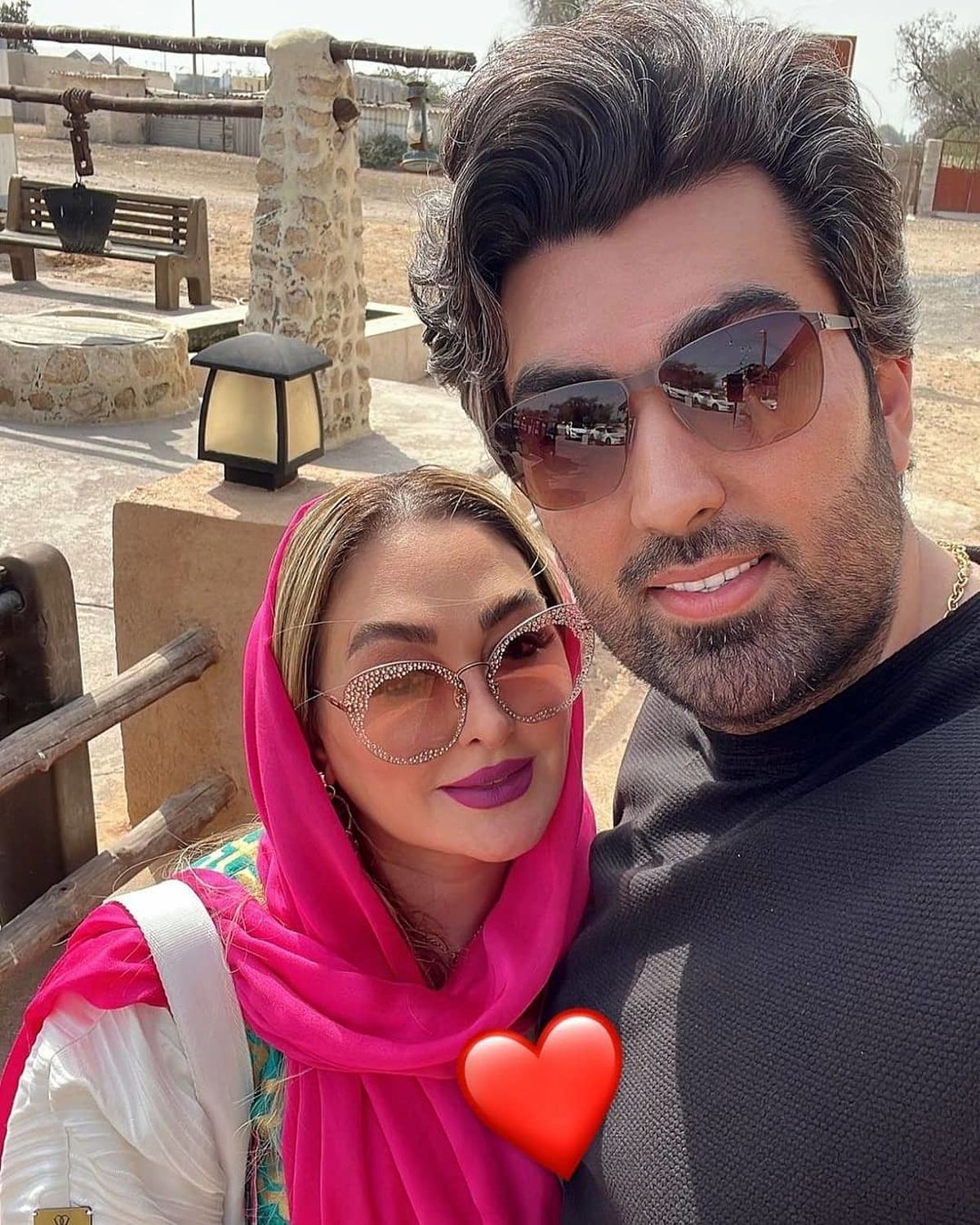 ست شال و رژ قرمز الهام حمیدی + عکس ست شال و رژ قرمز الهام حمیدی + عکس