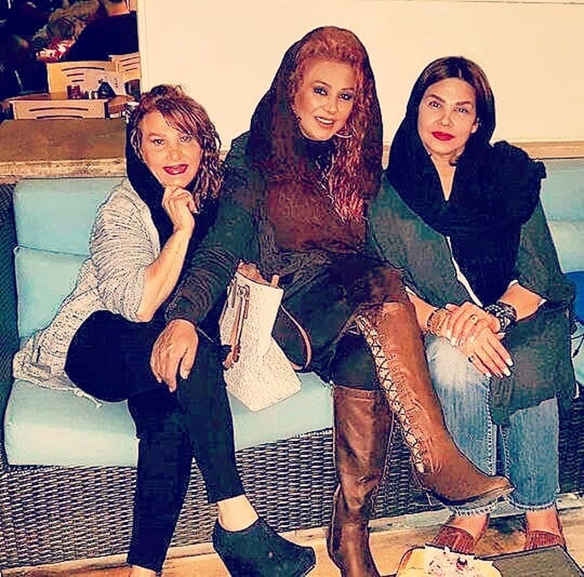 تیپ نسرین مقانلو در کنار دو پسرش + عکس