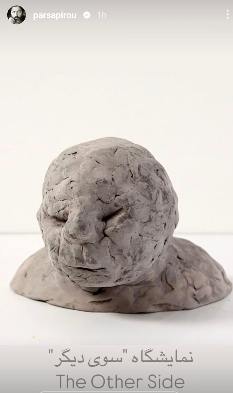 عکس/پارسا پیروزفر و اثر هنری جدید