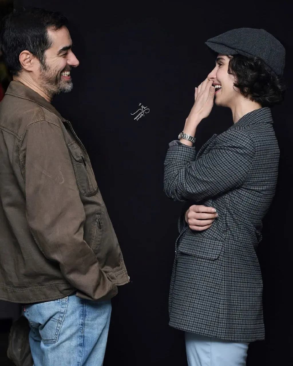 لاله مرزبان و شهاب حسینی در حاشیه سریال آبان