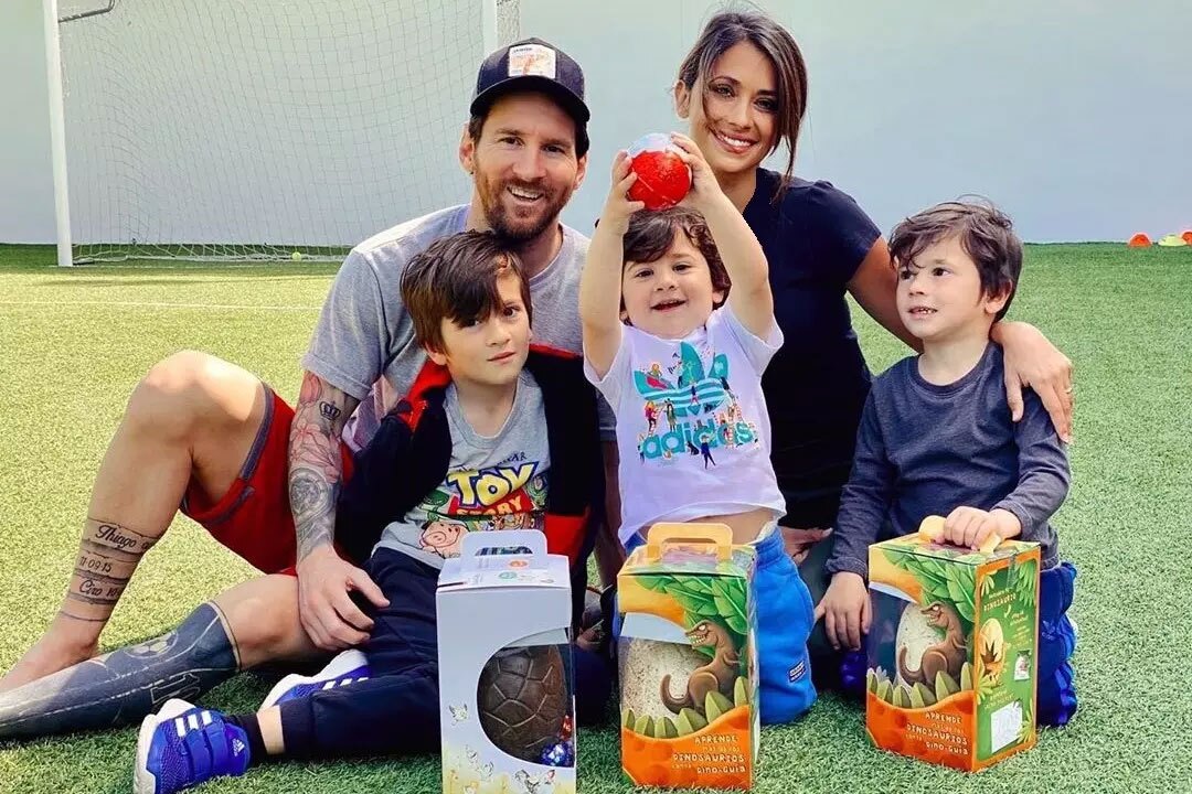 عکس/ خانواده خوشبخت مسی در تبلیغات برند آدیداس