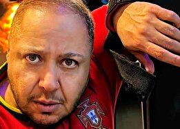 عکس خانوادگی مازیار لرستانی در خیابان