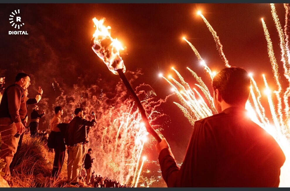 کردها نوروز را با راهپیمایی مشعل جشن گرفتند کردها نوروز را با راهپیمایی مشعل جشن گرفتند