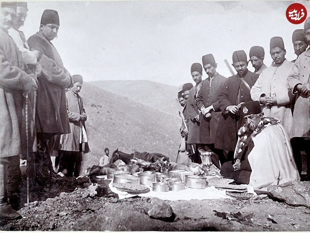 عکس/ مظفرالدین شاه پای سفر غذا