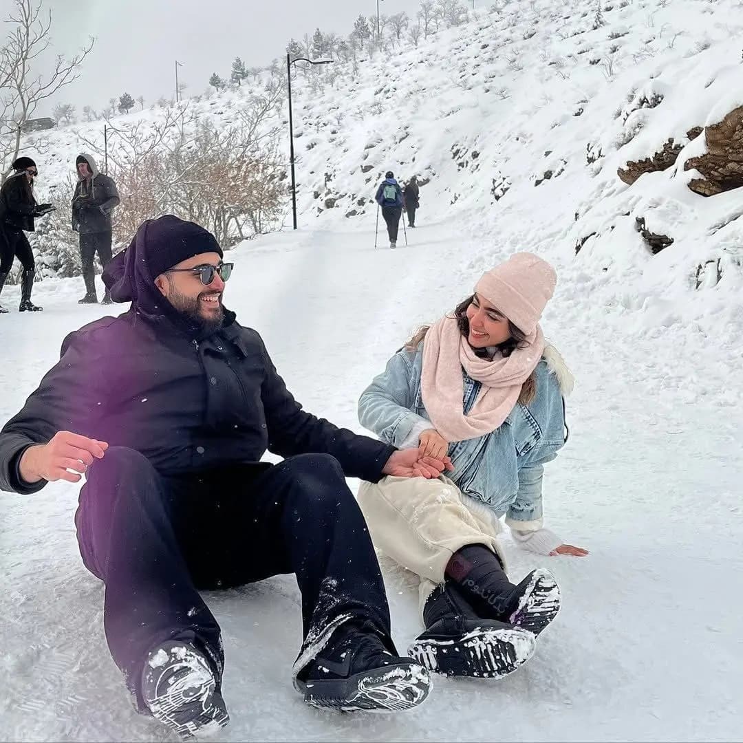 عکس/ سونیا حسینی، بازیگر نقش سارا در پایتخت۷ در کنار همسرش