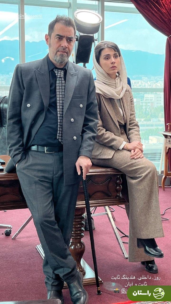 عکس جدید از لاله مرزبان و شهاب حسینی در پشت صحنه سریال آبان
