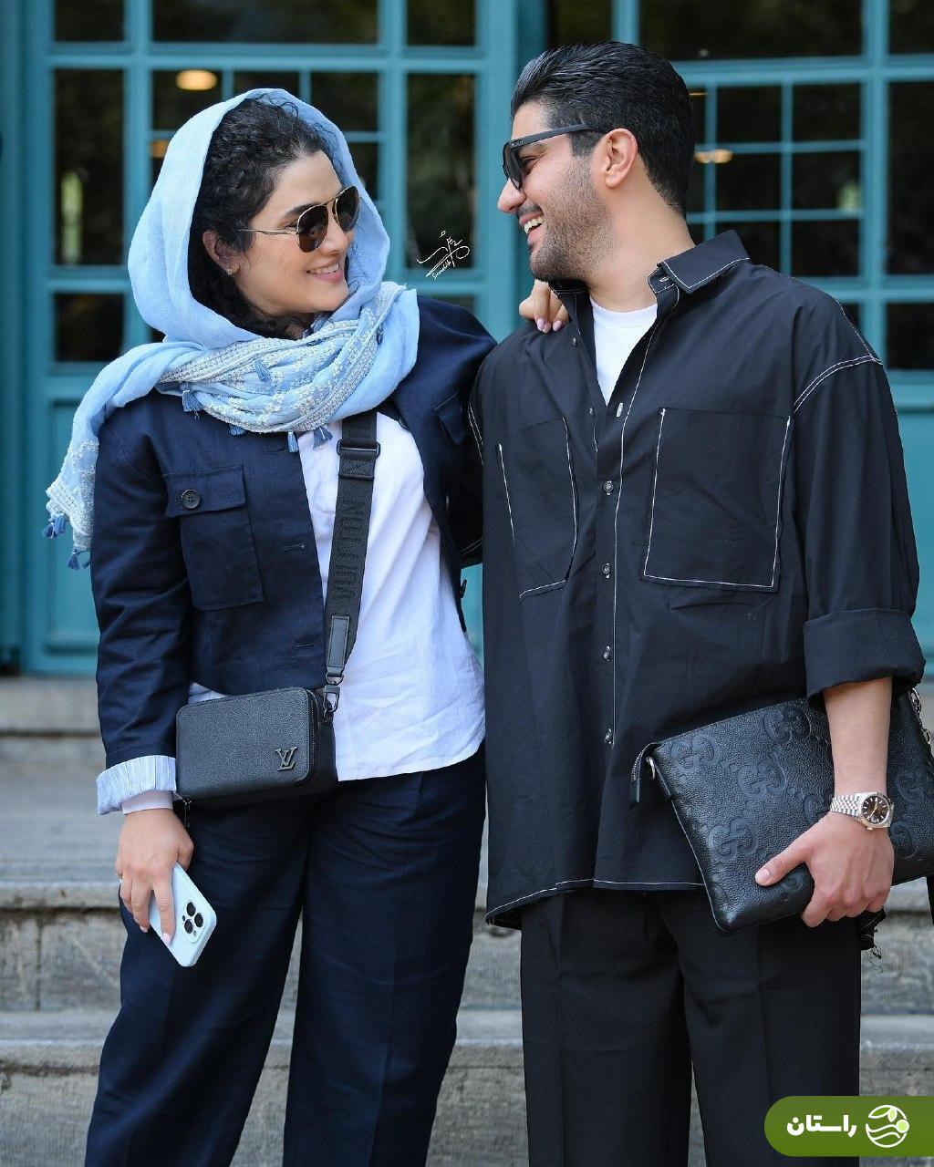 عکس/ استایل جذاب سینا مهراد و خواهرش صبا سهیلی در یک نمایشگاه